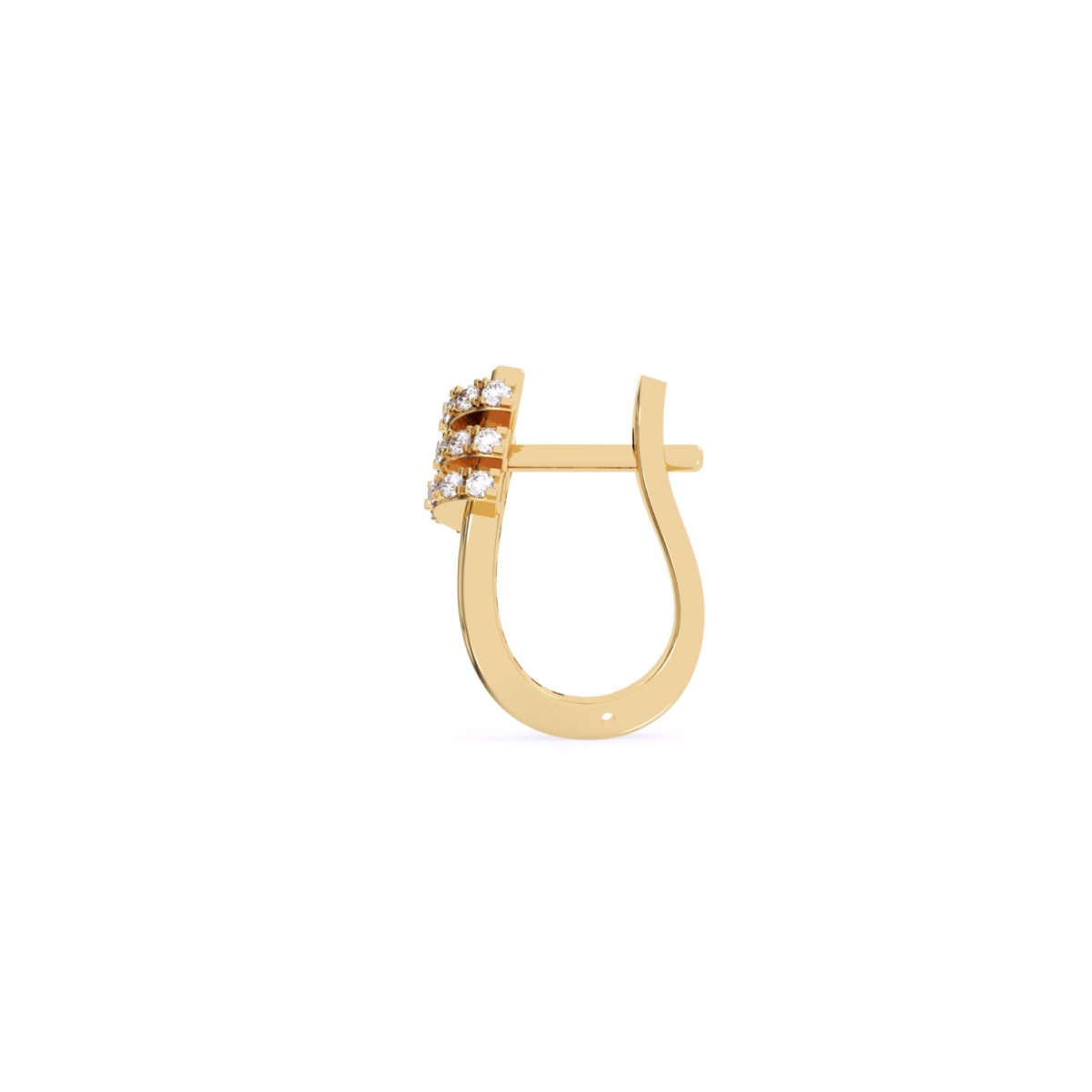 Antique Round Diamond Hoop Earrings For Her